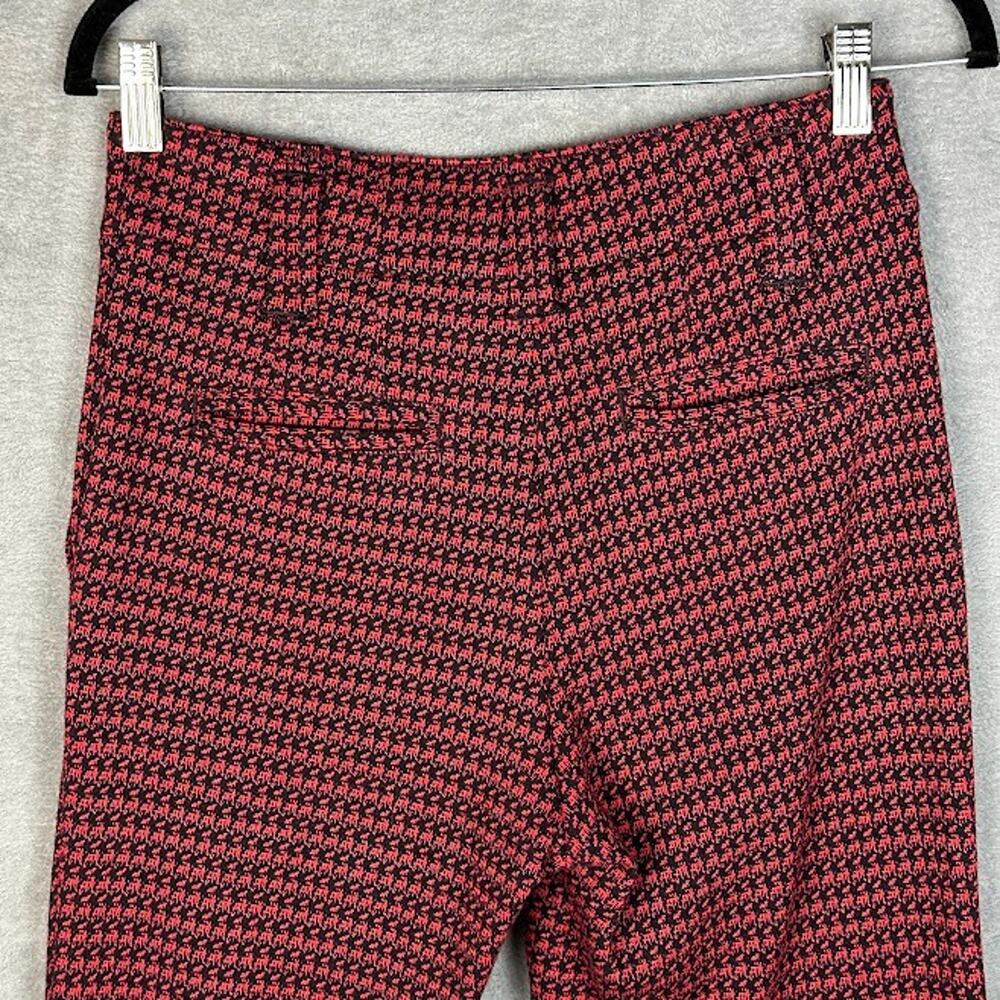 Maeve Anthropologie Pants Womens 6P Red Naomi Flare Stretch Preppy Academia - Picture 5 of 13